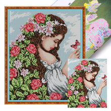 Load image into Gallery viewer, Joy Sunday - Daughter Of Spring - 41*52CM 14CT 2 Stamped Cross Stitch
