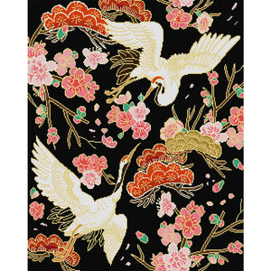 Joy Sunday - Crane Longevity - 54*63CM 14CT 2 Stamped Cross Stitch