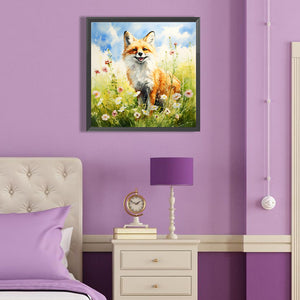Daisy And Fox 40*40CM(Canvas) Full Round Drill Diamond Painting