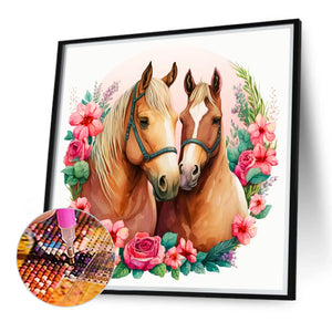 Horse 40*40CM(Canvas) Full Round Drill Diamond Painting