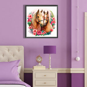 Horse 40*40CM(Canvas) Full Round Drill Diamond Painting