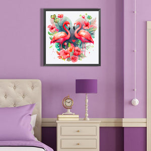 Flamingo 40*40CM(Canvas) Full Round Drill Diamond Painting