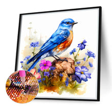 Load image into Gallery viewer, Blue Bird On A Flower 40*40CM(Canvas) Full Round Drill Diamond Painting
