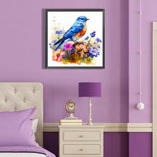 Load image into Gallery viewer, Blue Bird On A Flower 40*40CM(Canvas) Full Round Drill Diamond Painting

