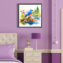 Load image into Gallery viewer, Blue Bird By The Stream 40*40CM(Canvas) Full Round Drill Diamond Painting
