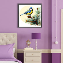 Load image into Gallery viewer, Blue Bird On A Pine Tree 40*40CM(Canvas) Full Round Drill Diamond Painting
