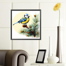 Load image into Gallery viewer, Blue Bird On A Pine Tree 40*40CM(Canvas) Full Round Drill Diamond Painting
