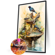 Load image into Gallery viewer, Birds Playing In The Fountain 40*60CM(Canvas) Full Round Drill Diamond Painting
