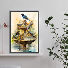 Load image into Gallery viewer, Birds Playing In The Fountain 40*60CM(Canvas) Full Round Drill Diamond Painting
