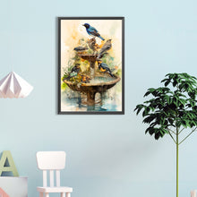 Load image into Gallery viewer, Birds Playing In The Fountain 40*60CM(Canvas) Full Round Drill Diamond Painting
