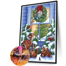 Load image into Gallery viewer, Forest Animals And Christmas 45*60CM(Canvas) Full Round Drill Diamond Painting
