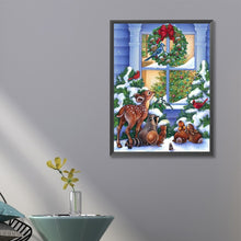 Load image into Gallery viewer, Forest Animals And Christmas 45*60CM(Canvas) Full Round Drill Diamond Painting
