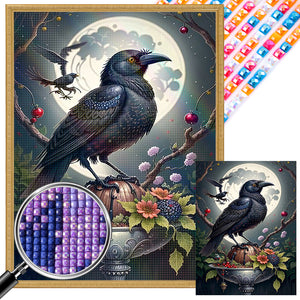 Crow 30*40CM(Picture) Partial AB Full Square Drill Diamond Painting