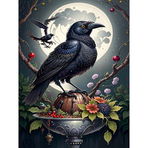 Crow 30*40CM(Picture) Partial AB Full Square Drill Diamond Painting