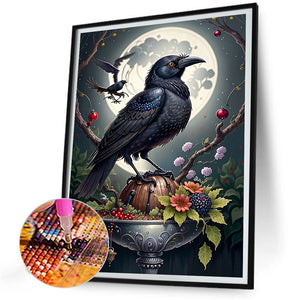 Crow 30*40CM(Picture) Partial AB Full Square Drill Diamond Painting