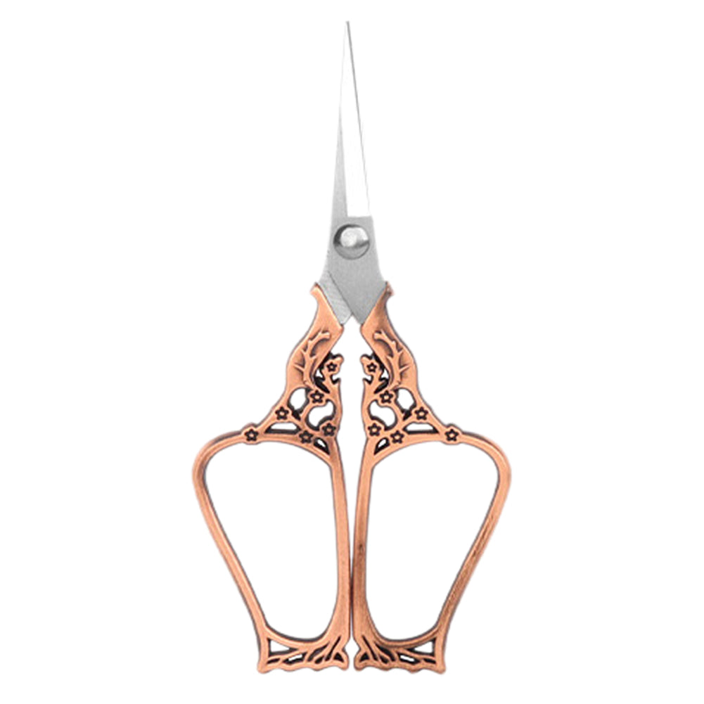 Vintage European Style Scissors for Sewing Crafting 12x5.5CM (Reddish Copper)