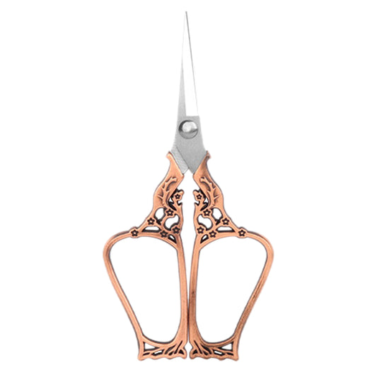 Vintage European Style Scissors for Sewing Crafting 12x5.5CM (Reddish Copper)