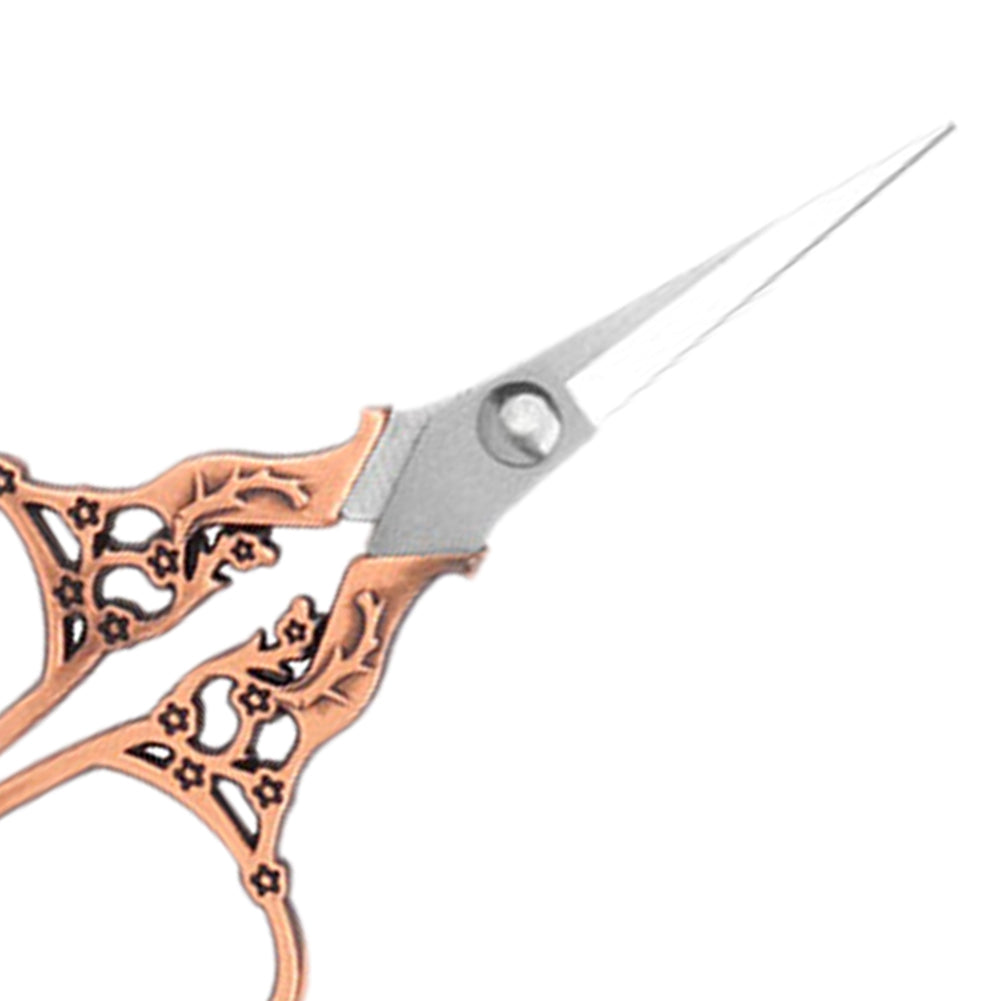 Vintage European Style Scissors for Sewing Crafting 12x5.5CM (Reddish Copper)