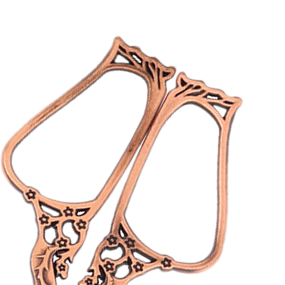 Vintage European Style Scissors for Sewing Crafting 12x5.5CM (Reddish Copper)