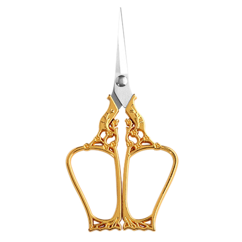 Vintage European Style Scissors for Sewing Crafting 12x5.5CM (Gold)