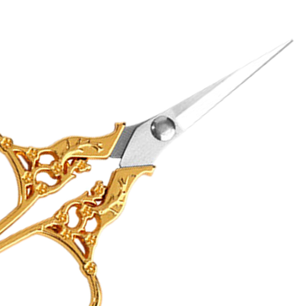 Vintage European Style Scissors for Sewing Crafting 12x5.5CM (Gold)