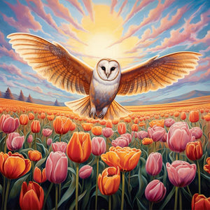 Owl 40*40CM(Picture) Partial AB Full Square Drill Diamond Painting