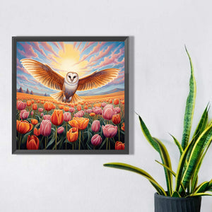 Owl 40*40CM(Picture) Partial AB Full Square Drill Diamond Painting