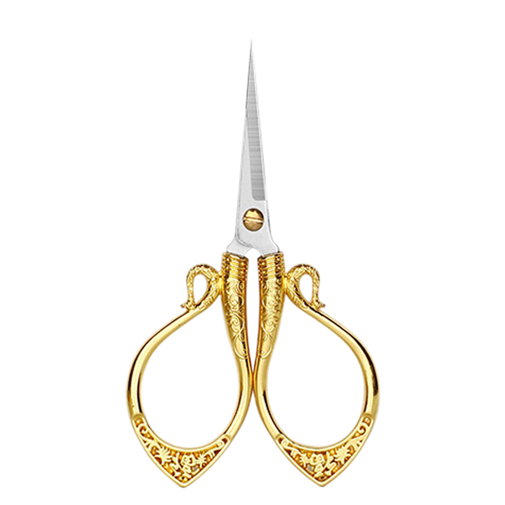 Vintage European Style Scissors for Sewing Crafting 6x10.5CM (Gold)