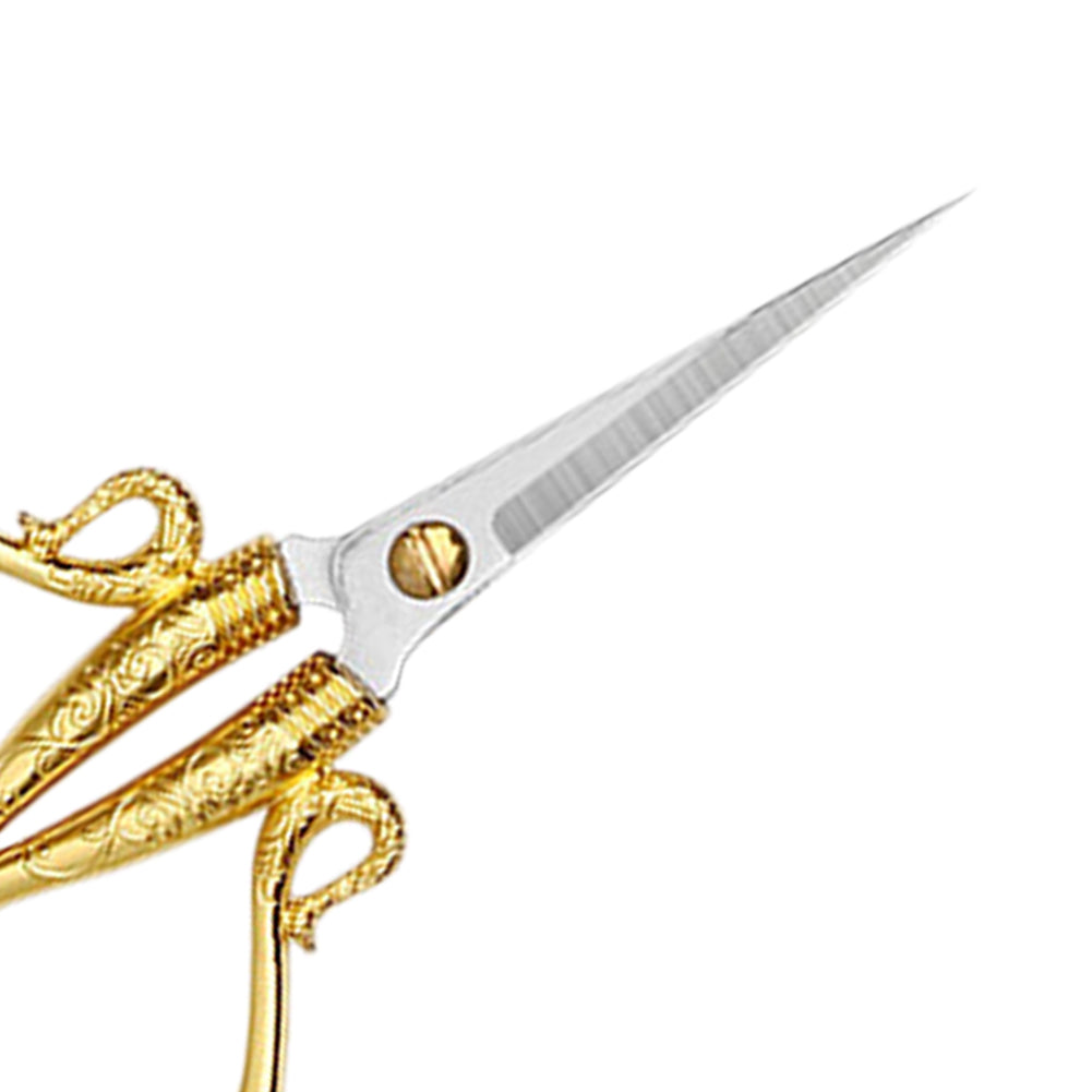 Vintage European Style Scissors for Sewing Crafting 6x10.5CM (Gold)
