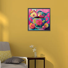 Load image into Gallery viewer, Pink Bird 30*30CM(Canvas) Partial Special Shaped Drill Diamond Painting
