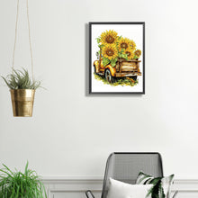 Load image into Gallery viewer, Sunflower And Car 30*40CM(Canvas) Partial Special Shaped Drill Diamond Painting
