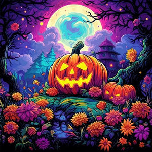 Pumpkin Patch 40*40CM(Canvas) Full Round Drill Diamond Painting