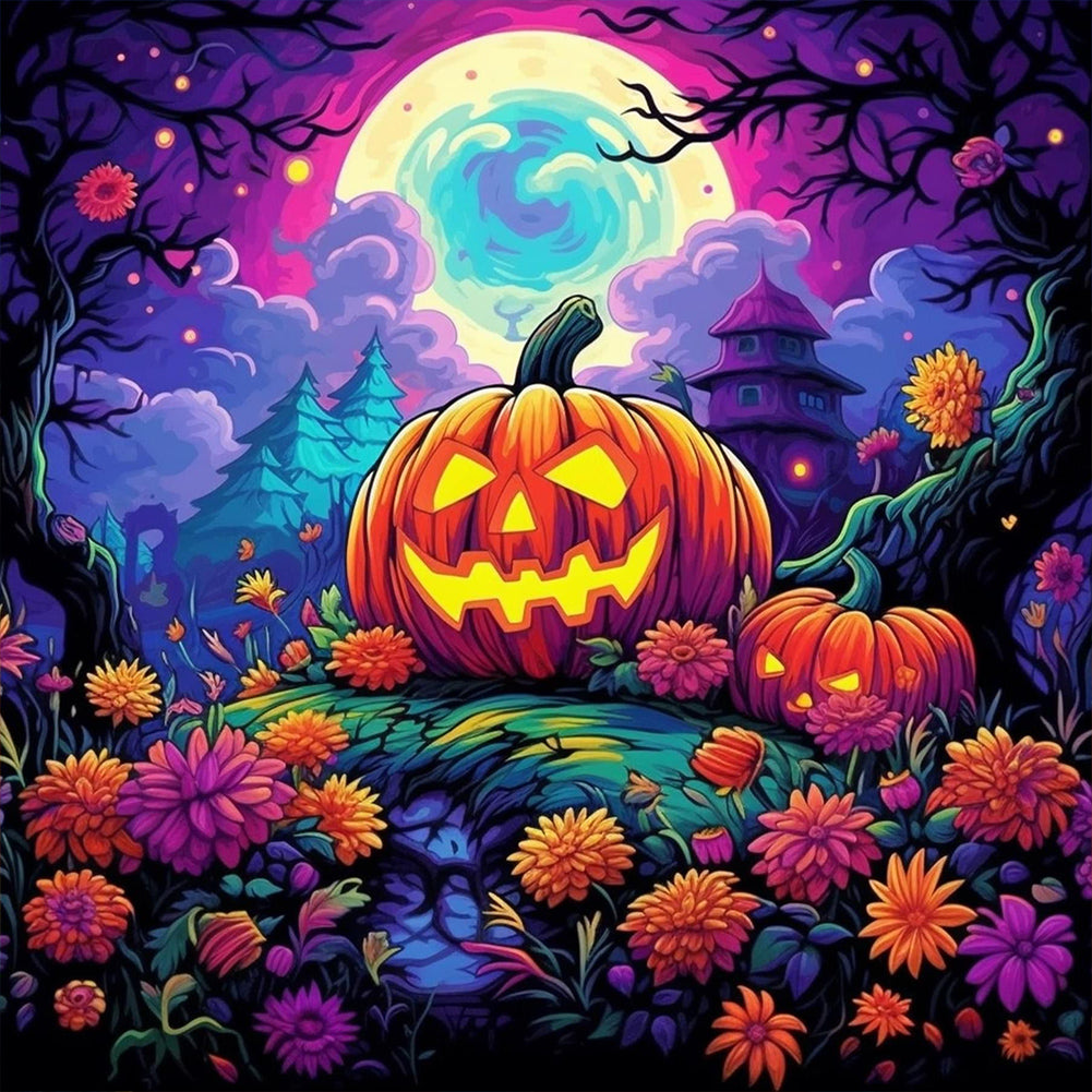 Pumpkin Patch 40*40CM(Canvas) Full Round Drill Diamond Painting