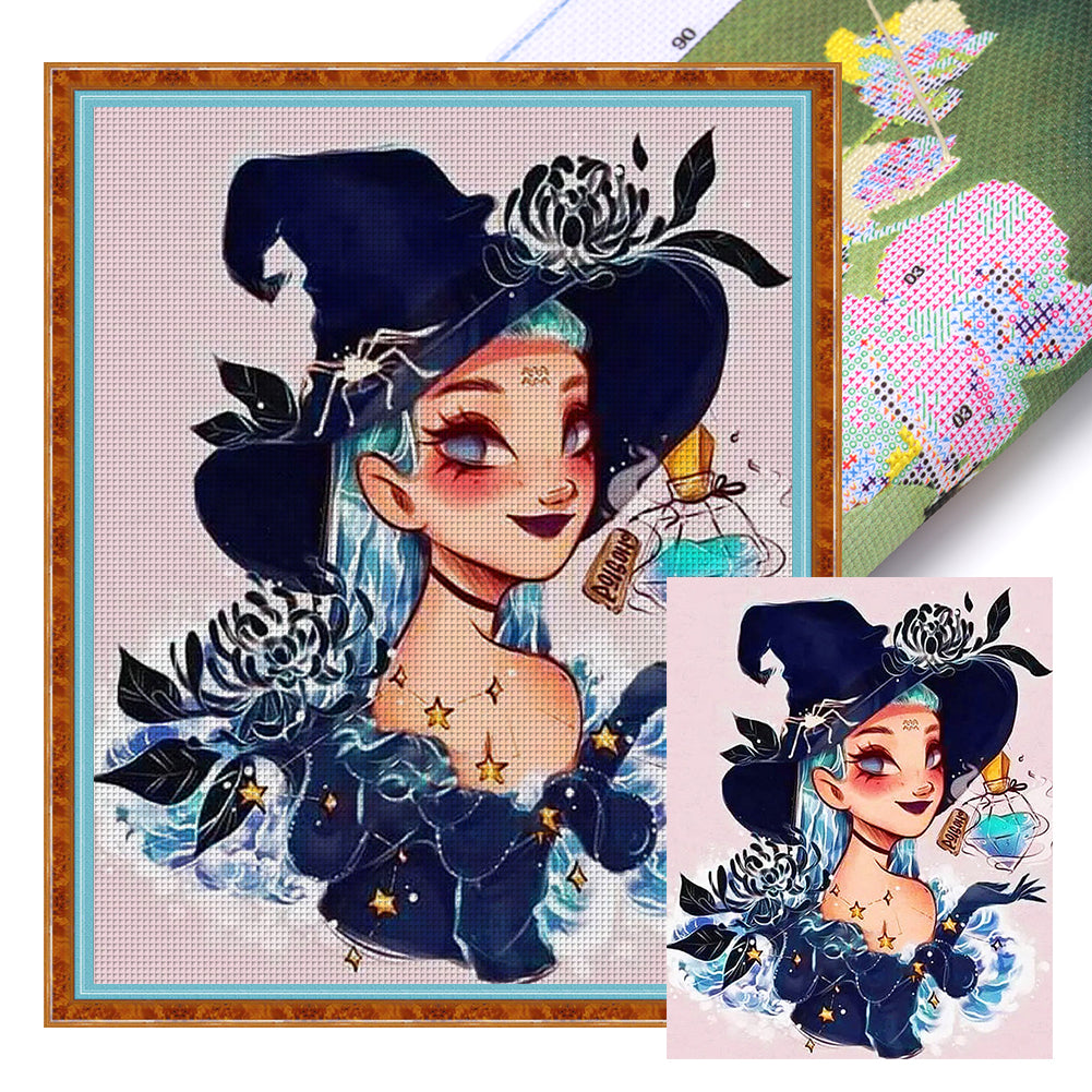 Yishu - Aquarius Girl - 40*50CM 11CT 3 Stamped Cross Stitch