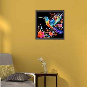 Hummingbird 30*30CM(Canvas) Partial Special Shaped Drill Diamond Painting