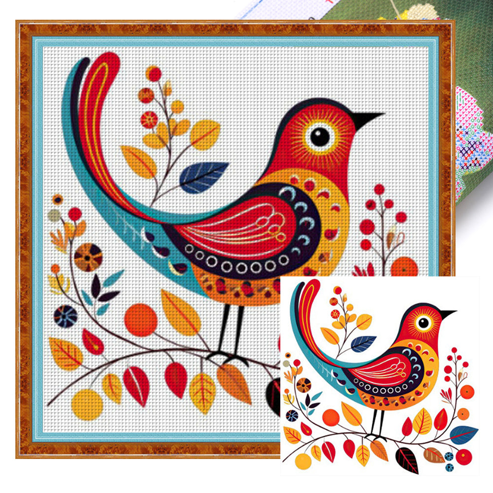 Huancan - Birds - 50*50CM 11CT 3 Stamped Cross Stitch
