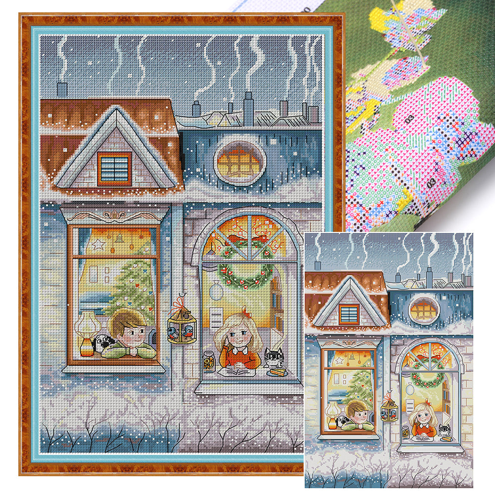 Joy Sunday - A Winter'S Tale - 34*50CM 14CT 2 Stamped Cross Stitch