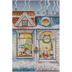 Joy Sunday - A Winter'S Tale - 34*50CM 14CT 2 Stamped Cross Stitch