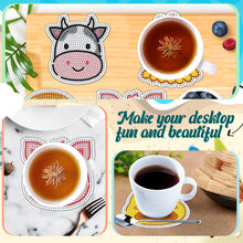 Load image into Gallery viewer, 8PCS Diamond Painting Art Coaster Kit Acrylic Round Diamond Painting DIY Coaster
