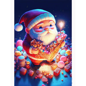 Christmas Santa Claus 30*40CM(Canvas) Full Round Drill Diamond Painting