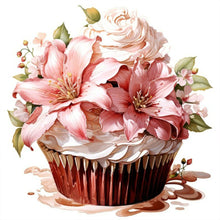 Load image into Gallery viewer, Lily Cupcakes 40*40CM(Canvas) Full Round Drill Diamond Painting
