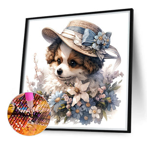 Miss Dog And Miss Cat 40*40CM(Canvas) Full Round Drill Diamond Painting