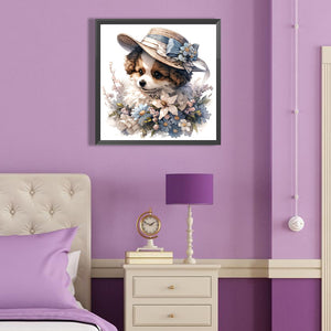 Miss Dog And Miss Cat 40*40CM(Canvas) Full Round Drill Diamond Painting