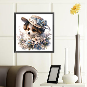 Miss Dog And Miss Cat 40*40CM(Canvas) Full Round Drill Diamond Painting