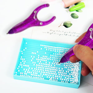 Handmade Diamond Painting Drill Pen for Art DIY Craft Adults/Kids (Purple)