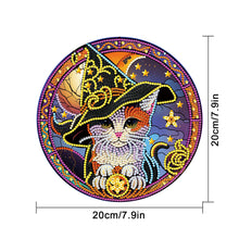 Load image into Gallery viewer, 2D DIY Cat Pattern Diamond Art Painting Wreath Kit Diamond Art Window Pendant
