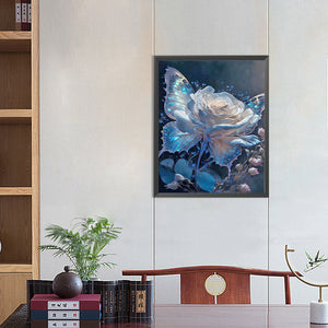 Butterfly And Roses 40*50CM(Canvas) Full Round Drill Diamond Painting