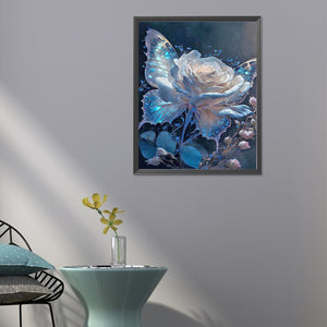 Butterfly And Roses 40*50CM(Canvas) Full Round Drill Diamond Painting