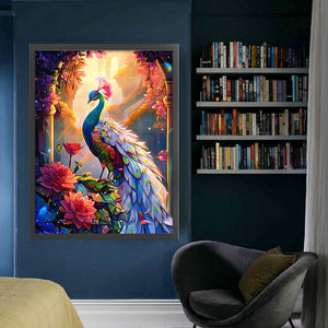 Huancan - Peacock - 50*65CM 16CT 2 Stamped Cross Stitch