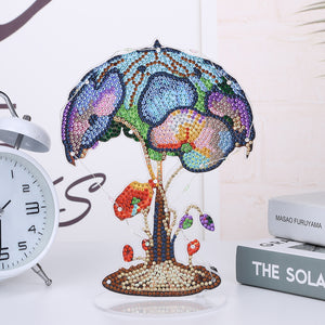 4 PCS Diamond Art Table Decor Mushroom with Lights (Mushroom 3)